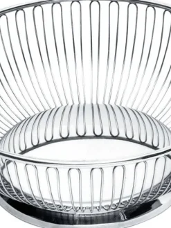 Pyöreä teräslankakori>Alessi