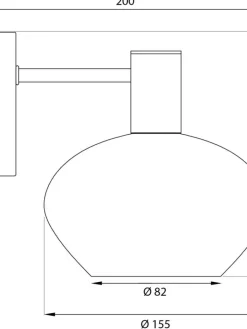 Sisustusvalaisimet|Aneta Lighting Bell seinävalaisin musta/valkoinen