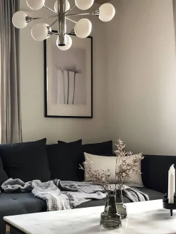 Sisustusvalaisimet|Aneta Lighting Fidelio 12-os. kattovalaisin kromi