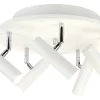 Aneta Lighting kattospotti Artic 5-os. valkoinen/kromi> Best