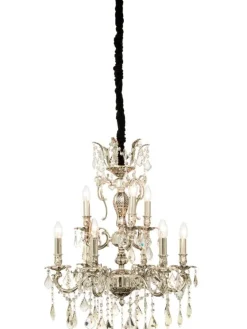 Aneta Lighting kristallikruunu Allington 9-os. antiikkihopea> Online