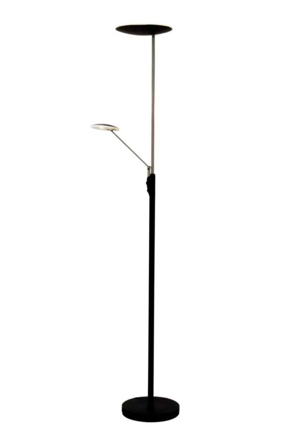 Aneta Lighting lattiavalaisin Cadiz upplight musta/teräs LED> Discount