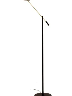 Aneta Lighting lattiavalaisin Cadiz LED musta/mattamessinki>