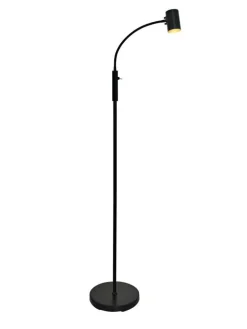 Sisustusvalaisimet|Aneta Lighting lattiavalaisin Hugin musta