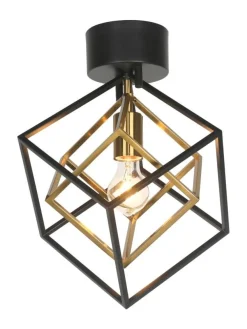 Sisustusvalaisimet|Aneta Lighting plafondi Cubes musta/antiikki