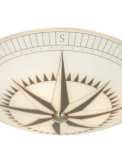 Sisustusvalaisimet|Aneta Lighting plafondi Kompass 42 cm valkoinen/musta
