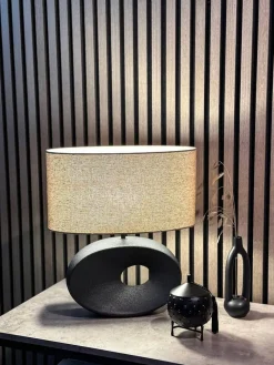 Aneta Lighting pöytävalaisin Ellipse musta/beige><noscript><img width=