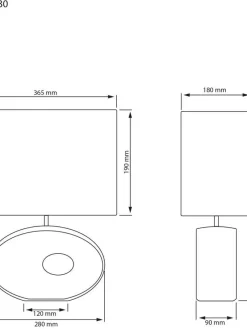 Aneta Lighting pöytävalaisin Ellipse musta/beige><noscript><img width=