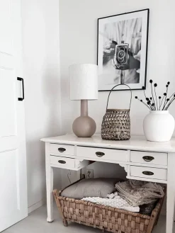 Sisustusvalaisimet|Aneta Lighting pöytävalaisin Eleana ruskea/beige