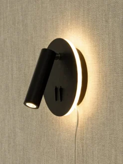 Sisustusvalaisimet|Aneta Lighting seinävalaisin Ace LED musta