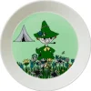 Moomin Astiat|Arabia Muumi Lautanen Nuuskamuikkunen 19 cm vihreä
