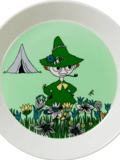 Moomin Astiat|Arabia Muumi Lautanen Nuuskamuikkunen 19 cm vihreä