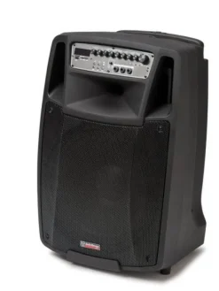 kannettava akkukäyttöinen 15" aktiivikaiutin & 2 mikrofonia>AudioDesignPRO Hot