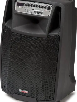 kannettava akkukäyttöinen 15" aktiivikaiutin & 2 mikrofonia>AudioDesignPRO Hot