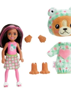 Barbie Nuket Ja Kotileikki|Cutie Reveal Chelsea Costume Cuties vihreä