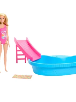 Barbie Nuket Ja Kotileikki|uima-allas ja nukke