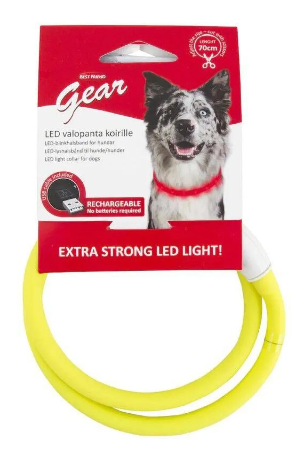 Best Friend Koirat|Gear BF Gear LED valopanta 70cm säädettävä