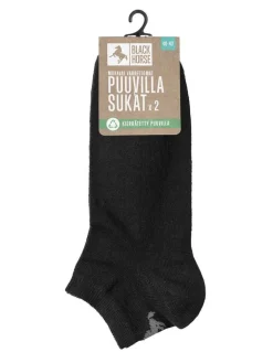 varrettomat sukat 2pack D019>Black Horse