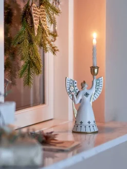Bloomingville Lyhdyt Ja Kynttilänjalat|kynttilänjalka Evangeline valkoinen