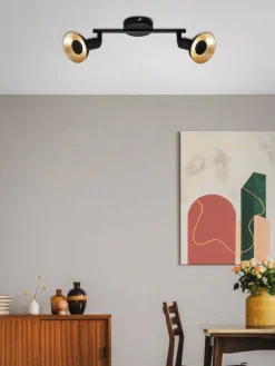 Kukui kohdevalaisin musta/kulta 25 cm>Briloner Outlet