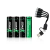 paristo AA USB-C 1.5V 4 kpl sis. latauskaapelin>Coast New