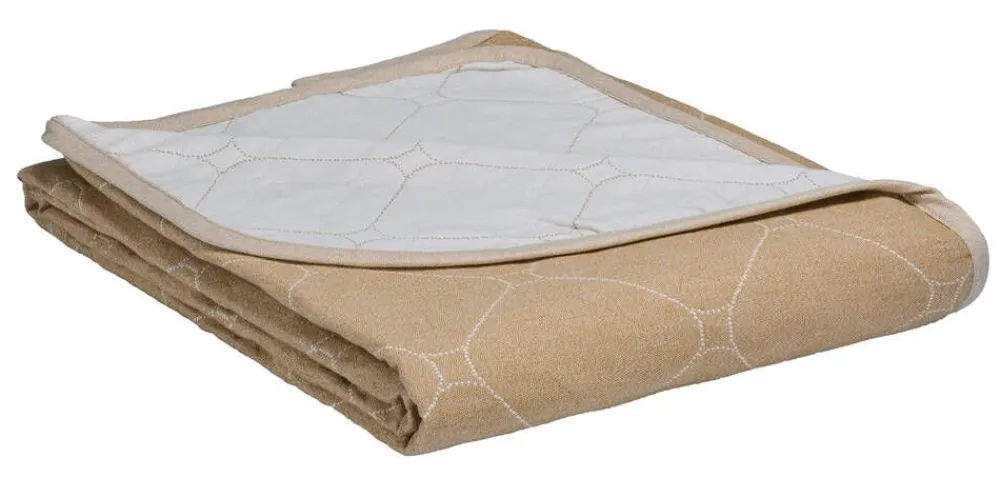 Aamu päiväpeite 2-puoleinen 150x260cm khaki/l.valkoinen>Create Home Online
