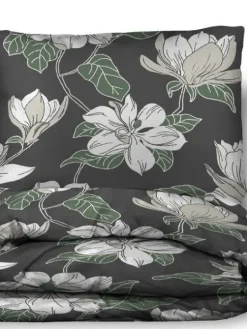 Create Home Vuodetekstiilit|satiinipussilakanasetti Atsalea 150x210 + 55x65 cm t.harmaa