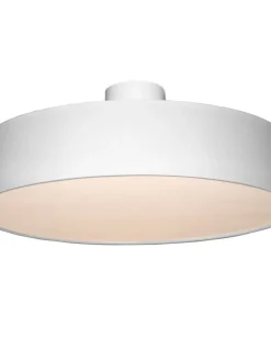 Design by Gru00f6nlund Sisustusvalaisimet|Design by Grönlund Basic Low 45 plafondi, valkoinen sintsikangas