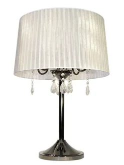 Design by Gru00f6nlund Sisustusvalaisimet|Design by Grönlund Crystal pöytävalaisin valkoinen/mustakromi