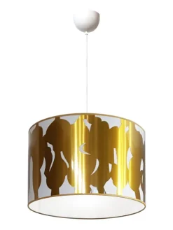 Design by Gru00f6nlund Sisustusvalaisimet|Design by Grönlund Kallary 50 kattovalaisin kulta/valkoinen