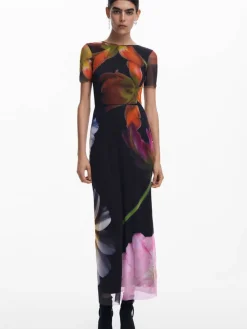 Desigual Vapaa-Ajan Mekot|mekko 25SWVK12 2000 Musta / Multicolor