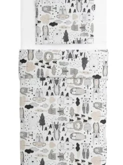 Familon Lastenhuone|Vuodetekstiilit|Kaverit Organic vauvan pl+tl setti 85x125/35x45 kaakao