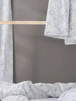 Familon Lastenhuone|Vuodetekstiilit|Norppa Organic lasten pl+tl setti  mustavalk 120x160/40x60