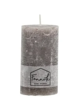 Fanni K Home Kynttilät Ja Huonetuoksut|pöytäkynttilä Rustiikki 6,8x12 cm harmaa