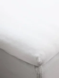 Muotoonommeltu aluslakana twill 90x200x25cm valkoinen><noscript><img width=