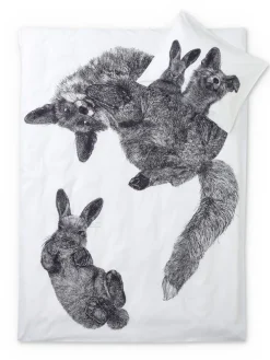 Finlayson Vuodetekstiilit|pussilakanasetti Villipedot 150x210 cm musta/valkoinen