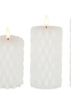 Finnlumor Koriste- Ja Kausivalot|LED-kynttiläsarja Carisma 3D liekki 3-os.