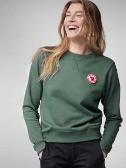 Fju00e4llru00e4ven Fleecet, Colleget Ja Hupparit|Fjällräven collegepaita 1960 Logo Badge Sweater W 679 Deep Patina