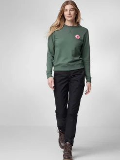 Fju00e4llru00e4ven Fleecet, Colleget Ja Hupparit|Fjällräven collegepaita 1960 Logo Badge Sweater W 679 Deep Patina
