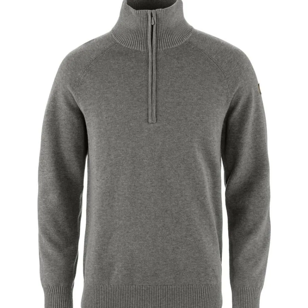 Fju00e4llru00e4ven Paidat Ja Neuleet|Fjällräven neule Övik Lite Half Zip 020-999 Grey-Melange
