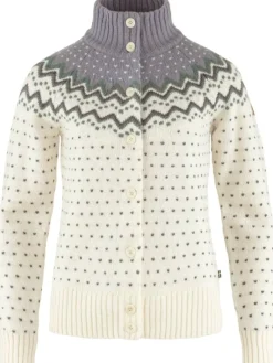 Fju00e4llru00e4ven Paidat, Neuleet Ja Topit|Fjällräven neuletakki Övik Knit Cardigan W 113-055 Chalk White-Flint Grey