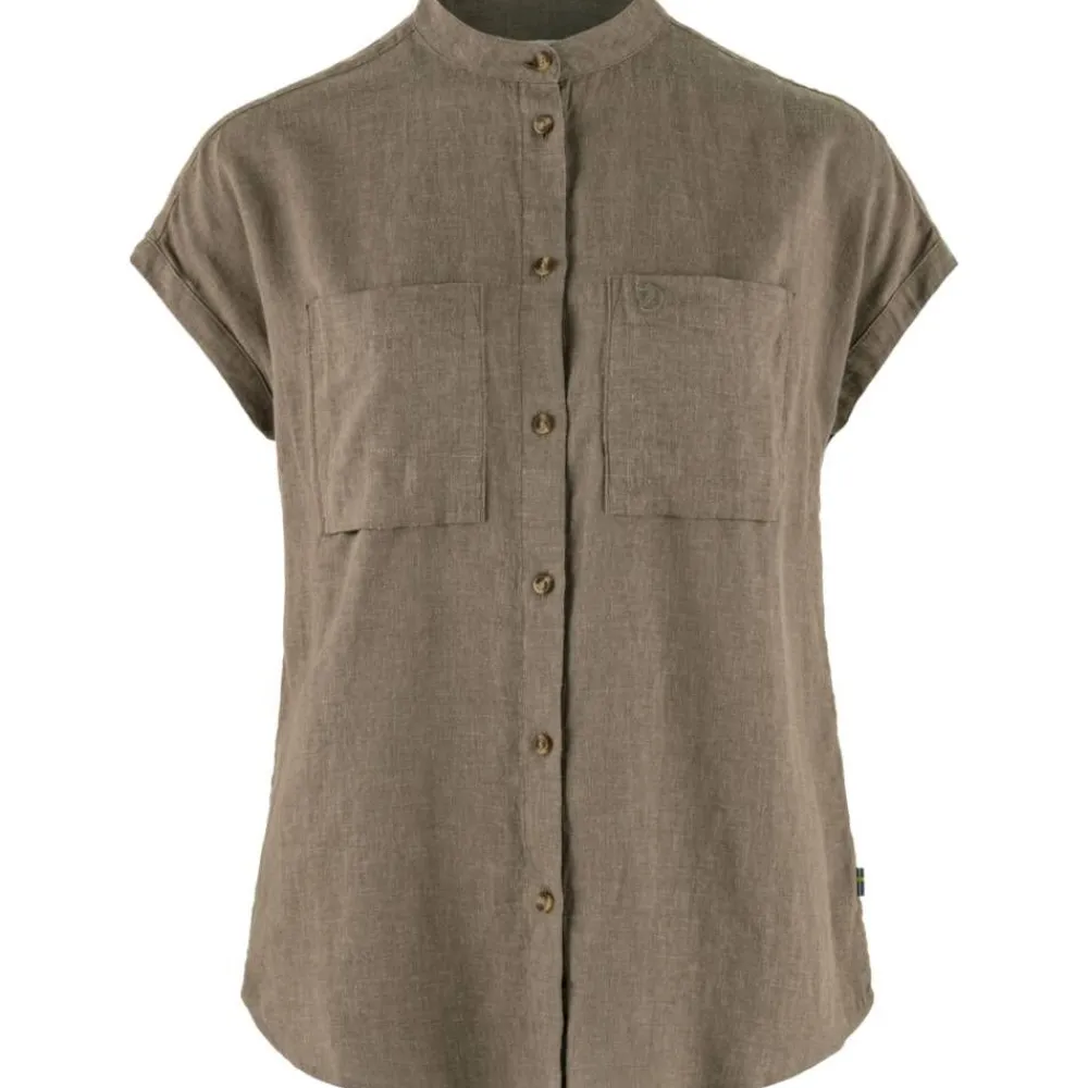 Fju00e4llru00e4ven Paidat, Neuleet Ja Topit|Fjällräven paita Övik Hemp Shirt SS W 244 Suede Brown
