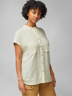 Fju00e4llru00e4ven Paidat, Neuleet Ja Topit|Fjällräven paita Övik Hemp Shirt SS W 244 Suede Brown
