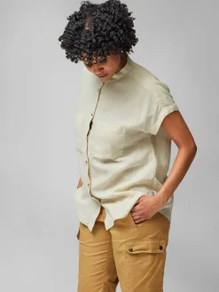 Fju00e4llru00e4ven Paidat, Neuleet Ja Topit|Fjällräven paita Övik Hemp Shirt SS W 244 Suede Brown