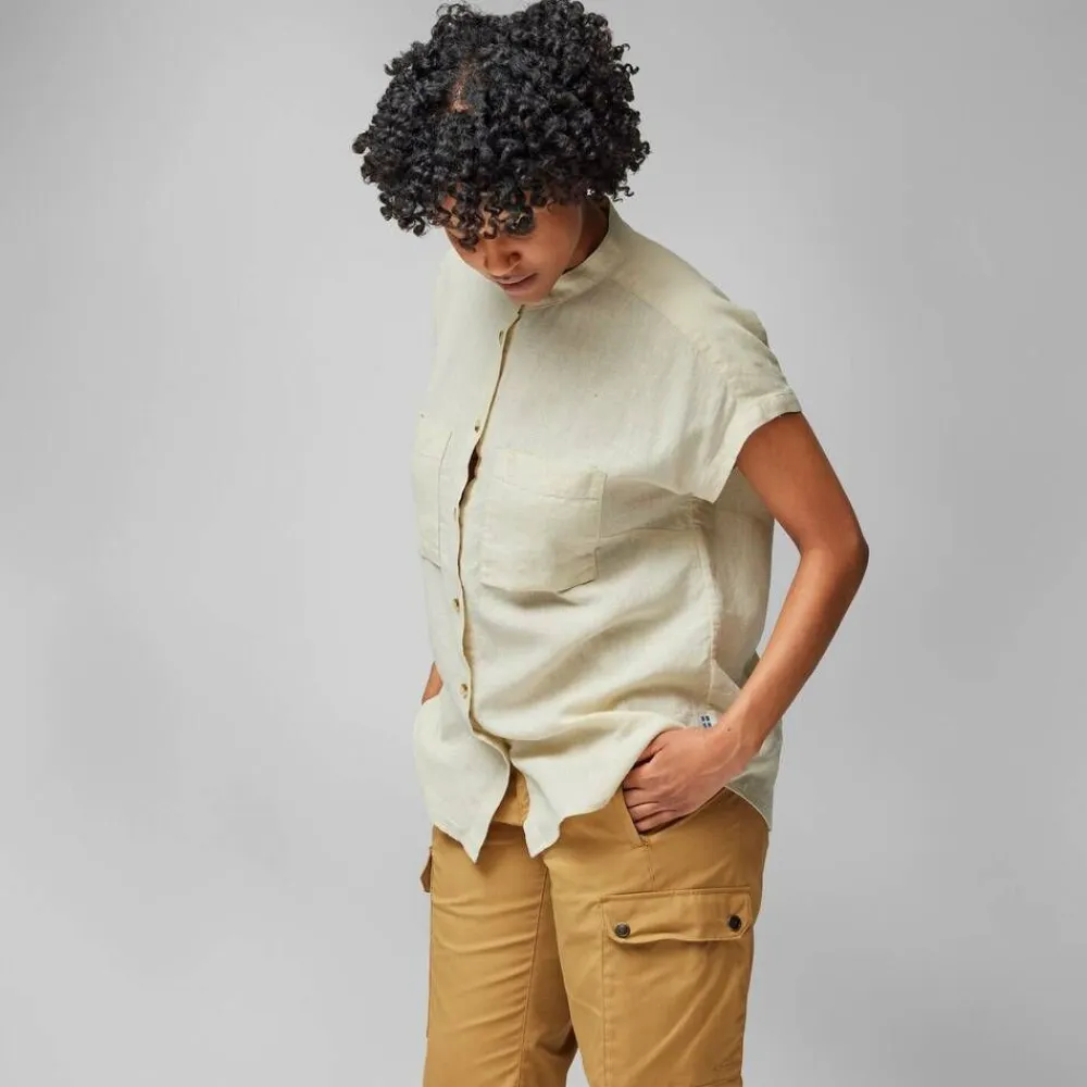 Fju00e4llru00e4ven Paidat, Neuleet Ja Topit|Fjällräven paita Övik Hemp Shirt SS W 244 Suede Brown