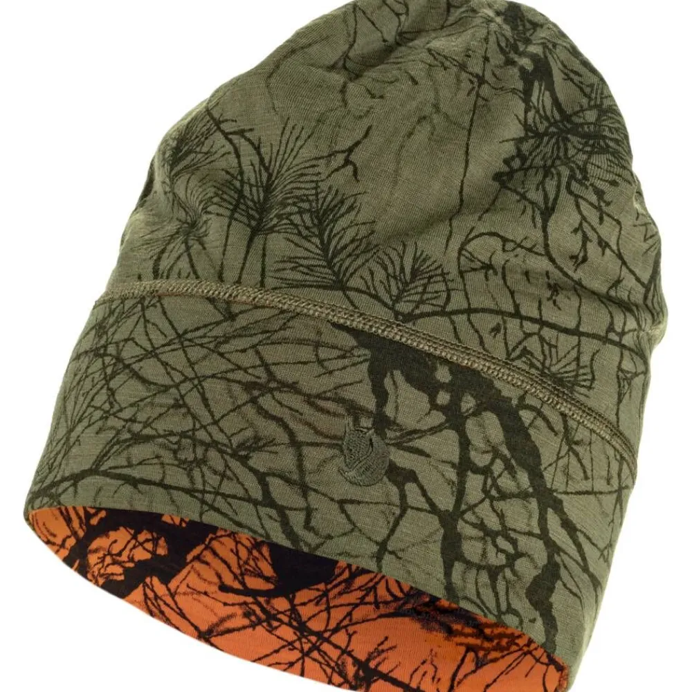 Fju00e4llru00e4ven Asusteet|Asusteet|Fjällräven pipo Lappland Beanie 626-261 Green Camo-Orange Multi Camo