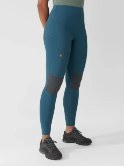 Fju00e4llru00e4ven Housut|Fjällräven tights Abisko Trekking Pro W 550-048 Black-Iron Grey