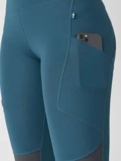 Fju00e4llru00e4ven Housut|Fjällräven tights Abisko Trekking Pro W 550-048 Black-Iron Grey