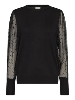 Freequent Neulepuserot|neule FqDotka Black / musta