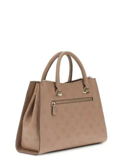Guess Laukut Ja Kassit|laukku Dko Cresidia II Society Satchel Dko Dark Taupe Logo